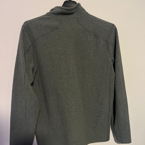 LL Bean Sweater Mens L Large Gray Polar Fleece Quarter Zip Long Sleeve Pullover - Picture 4 of 4